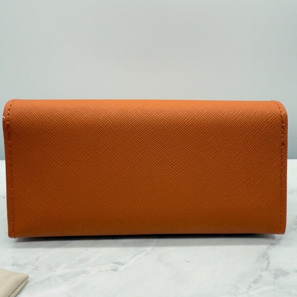 Tori Burch Orange Semi Hard Medium Magnetic Flip Top Sunglasses Case - Picture 4 of 9